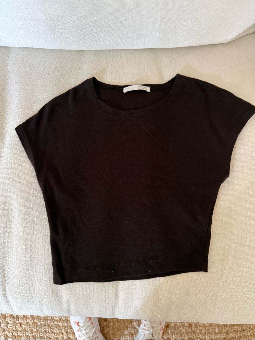 Zara brown  Crop T-Shirt - Women